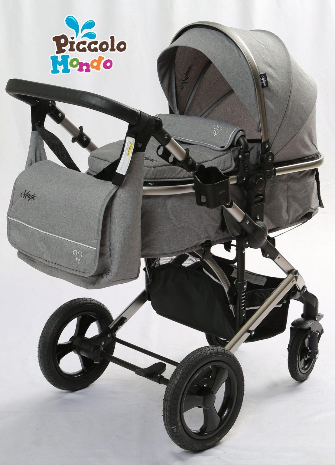 Kolica Only Magic 2u1 tamno siva Piccolo Mondo