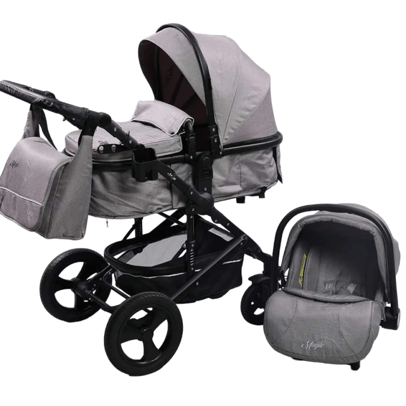 Only Magic 3u1 siva kolica za bebe od 0 do 36 meseci Piccolo Mondo