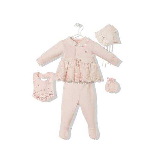 Bebetto set za bebe devojčice roze L23Z816