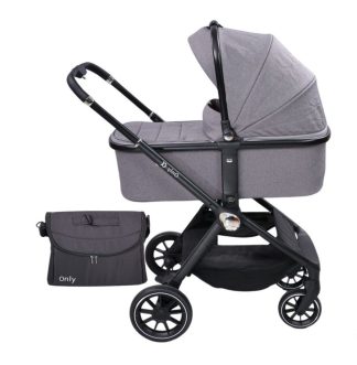 Kolica za bebe Only Alfa 3u1 Premium - Siva