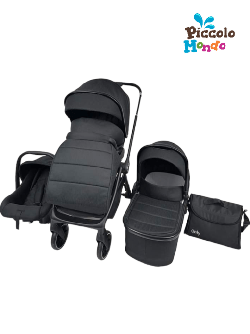 Kolica za bebe Only Alfa 3u1 black