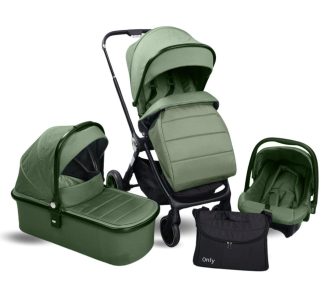 Kolica za bebe Only Alfa 3u1 Premium – Zelena