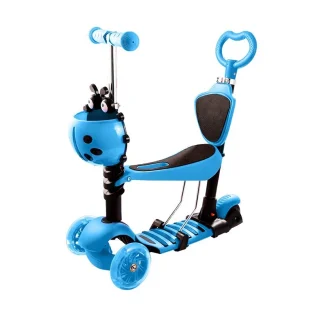 Trotinet 5u1 Scooter - Bubamara (sa svetlećim točkovima) - Plavi