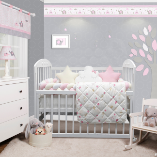 POSTELJINA komplet- Bambino roze