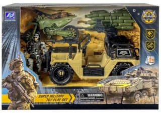 Vojni set - motor i vojni auto