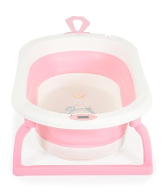 Cangaroo sklopiva kadica za bebe sa digitalnim termometrom Terra Pink