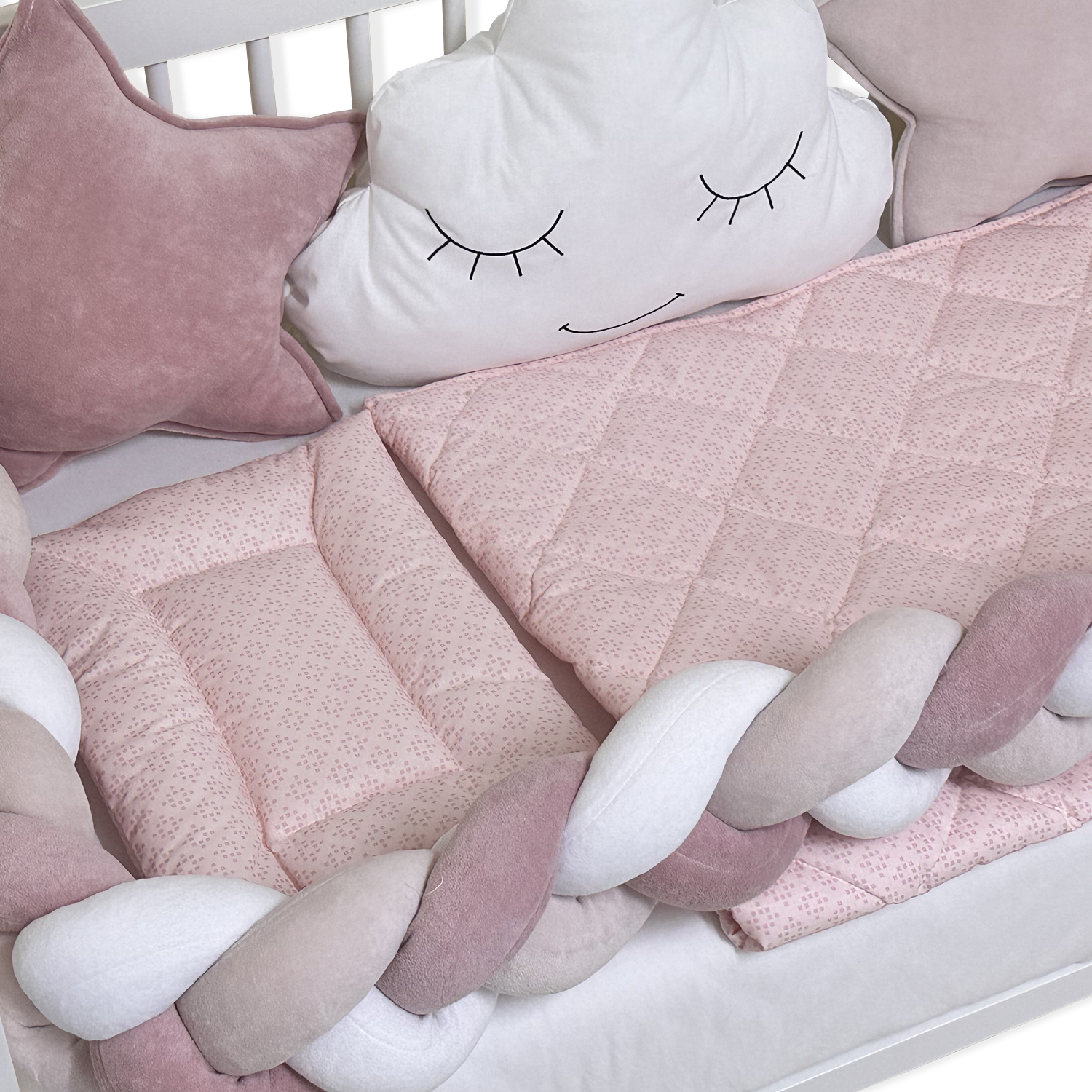 Komplet Bambino – puder roze LUX - Slika 4