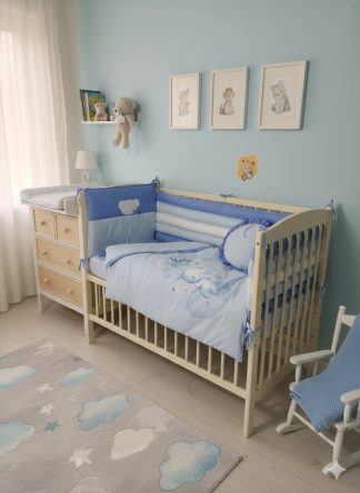 POSTELJINA komplet- PLAVI MEDA