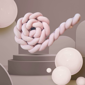 PLIŠ PLETENICA-PUDER ROZE