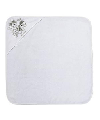 Peškir sa kapuljačom Tri drugara u Parizu 75x75cm beli