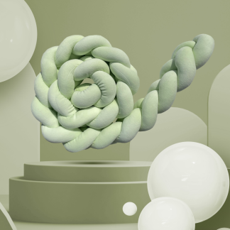 PLIŠ PLETENICA- ZELENA