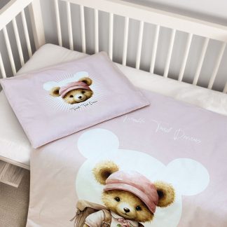 POSTELJINA TEDDY roze 80x120cm 3/1