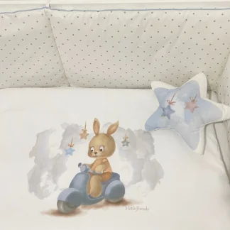 POSTELJINA komplet-Zeka na motoru plava