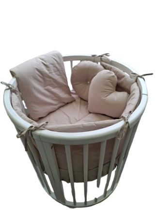 Alternative view of POSTELJINA komplet za okrugli krevetac BEŽ