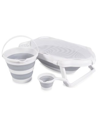 Alternative view of Cangaroo sklopivi set za kupanje (kadica, kantica, kofica i mrežica za kupanje) Hawai Grey