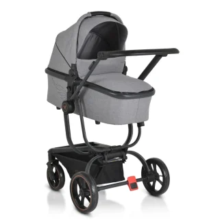 Alternative view of Cangaroo Ellada premium kolica za bebe 3 u 1 sa I-size auto sedištem - Grey
