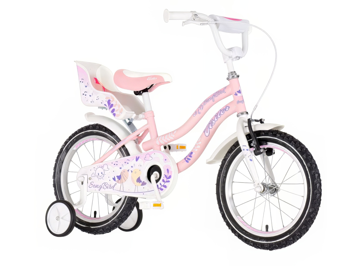 BICIKL KIDS VISITOR SONGBIRD 16" 9" V-BRAKE KONTRA 105-125CM (16") ROZE
