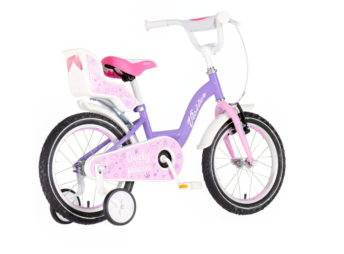 BICIKL KIDS VISITOR LILOO 16" 9" V-BRAKE KONTRA LJUBIČASTO ROZE PERLA - Slika 4