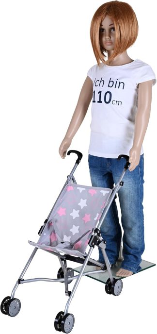 Kolica za lutke – Star grey pink