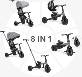 Kikka Boo Aluma tricikl 8u1 Grey