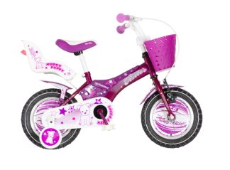 BICIKL KIDS VISITOR HAPPY 12" 9" V-BRAKE KONTRA 95-115CM LJUBIČASTI PERLA UV SJAJ
