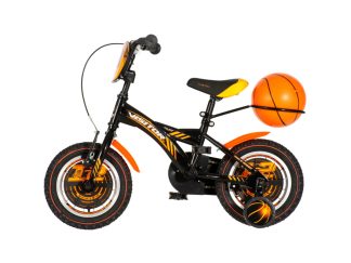 BICIKL KIDS VISITOR BASKET 12" 7" V-BRAKE KONTRA 95-115CM CRNO NARANDŽASTI