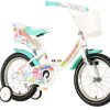 BICIKL KIDS VISITOR LOLA 16" 10" V-BRAKE KONTRA 105-125CM BELO ROZE PERLA