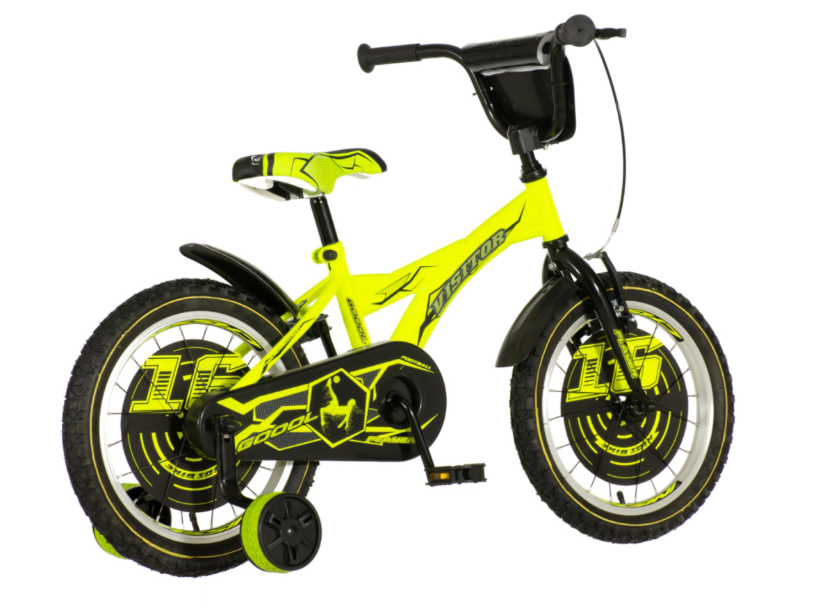 BICIKL KIDS VISITOR PLAYER 16" 9" V-BRAKE KONTRA 105-125CM (16") NEON ŽUTI UV