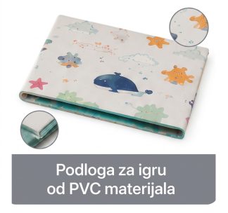 Only ogradica za bebe sa pvc podlogom,lopticama i rukohvatima 120x160cm